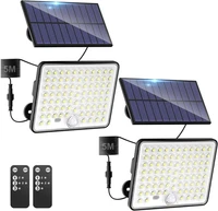 2 StüCk Solarlampen FüR AußEn Mit Bewegungsmelder, 3 Modi, Fernbedienung, 82 Led