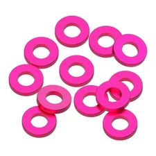 1Up Racing 80344 - Precision Aluminum 3x6mm Ballstud Shims, Pink, 1.0mm (12)