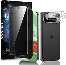 2 2 Pack of Anti-Spy Privacy Screen Protectors for Google Pixel 9 3D Curved 9H G