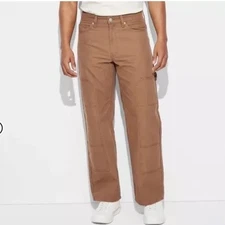 New ORIGINAL USE Men's Relaxed Fit Carpenter Pants 34 x 30 Brown NWT