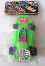 70's HONG KONG TOY RACING CAR Friction Powered World Champion Racer Plastic NOS