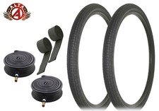 ALTA 29X 2.30 FREESTYLE/BMX BICYCLE BLACK TIRE BLOCK w/48mm SCHRADER TUBES (6pc)