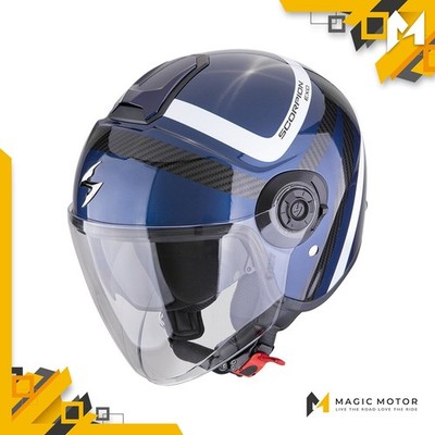 Scorpion EXO Motorradhelm Jethelm EXO-CITY II S RIVA Blau