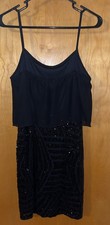 Deb Sequin Little Black Dress Juniors Large