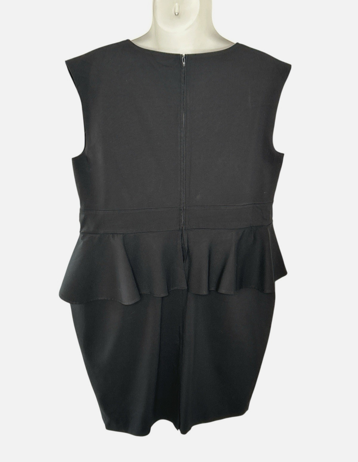 Torrid Black Solid Ruched Bodice Ruffle Peplum Ca… - image 6