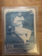 2025 Bowman Chrome Draft Printing Plates Cyan Miguel Sime Jr. 1st ROOKIE 1/1