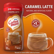 COFFEE MATE Caramel Latte Powder Coffee Creamer 15 Oz. Canister | Non-dairy L...