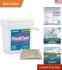 12-Pack PondClear Water Clarifier - Safe Bacteria Treatment for Clear Fish Ponds