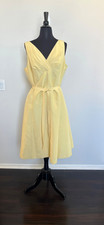 Talbot Dress Sz 14 Silk Blend in Butter Yellow Dinner Office Old Money