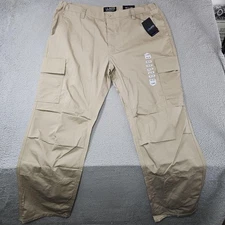 LA Police Gear Core Cargo Pants Mens 40x36 Khaki Ripstop Tactical Workwear