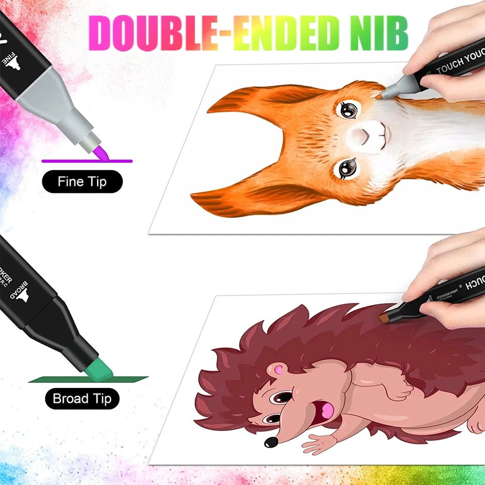 80 Farbe Acrylstifte Marker Set Permanent Pen Für DIY Graffiti Sketch Dual Pen - Bild 4 von 4