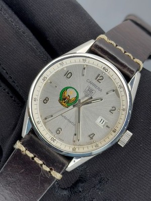 RARE TAG HEUER CARRERA UAE ARMED FORCES LOGO DIAL CALIBRE 5 AUTOMATIC WATCH