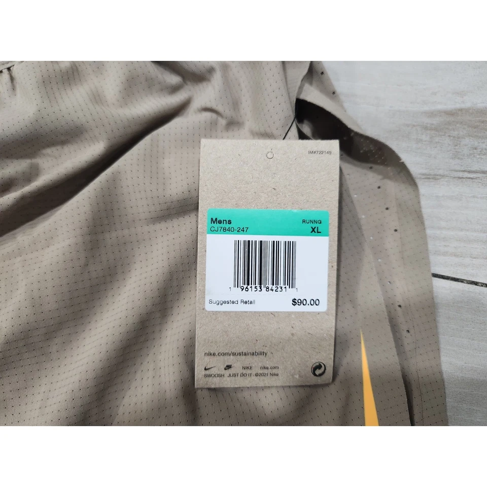 男子 Nike AeroSwift 短裤 4 英寸 XL 码 米色 黄色 Dri-fit ADV Cj7840-247 全新 — 第 3/4 张图片