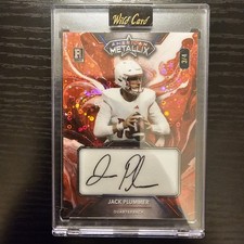 Jack Plummer 2023 Wild Card American Metallix #WMP-JPA Liquid Red Autograph #/4