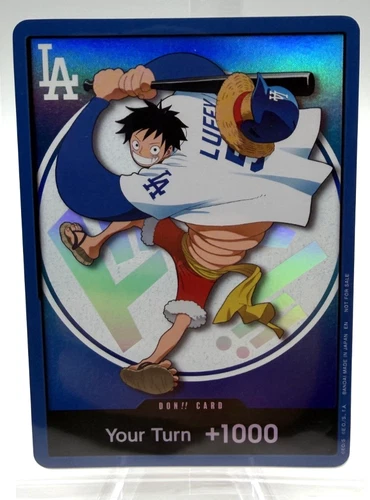 2026 Los Angeles Dodgers x One Piece Promo Card Monkey D Luffy DODGERS LUFFY DON