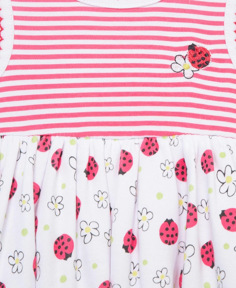 Ropa para Bebé Niñas Ladybugs Popover con Sombrero, Rojo Rojo/Blanco, 6 Meses Foto 3 de 4