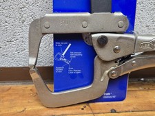 Grip-On 12310 10-Inch Nickel-Plated Locking Pliers – Straight/Swivel Tip, Quick Release, Serrated Jaws, Made In Spain