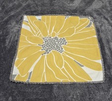 Envogue Floral Pillow Cover Yellow Gray Boho Embroidered 19x20"
