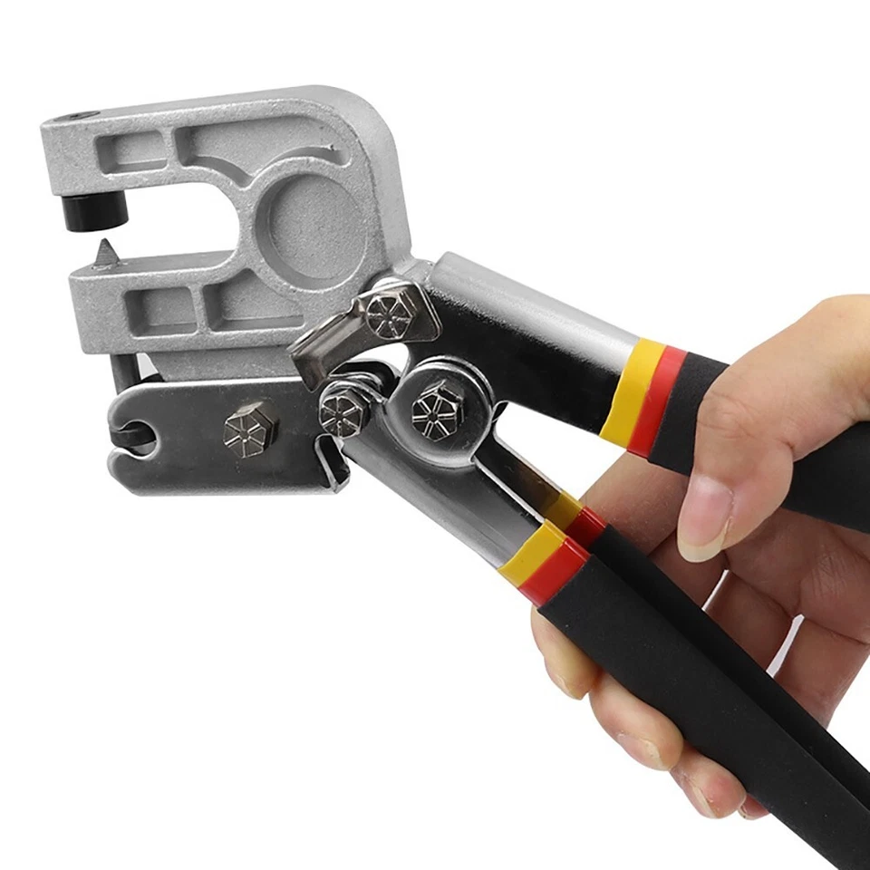 10.35” Light Steel Keel Clamp Punch Fastening Forcep Flat Mouth Metal Plier - Image 2 of 4