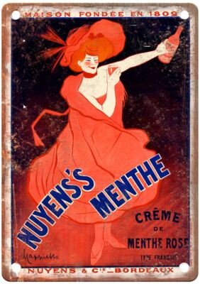 CAPPIELLO, Leonetto Nuyens's Menthe, 1902 Liquor Poster Retro Look Sign E658