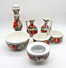 Greek Pottery Collection Theo Filos Handmade in Rhodes Candlestick Bowls Jugs