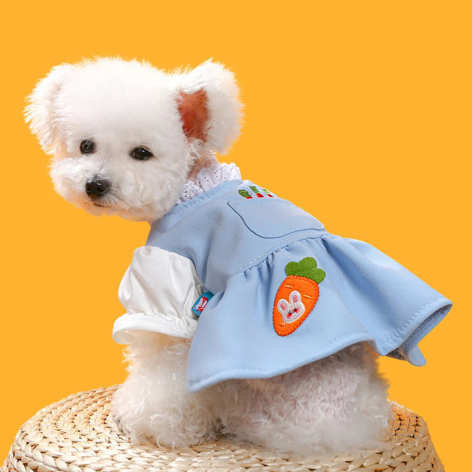 Mascota Perro Gato Primavera Verano Ropa 3 Zanahoria Dulce Vestido Cachorro Mascota Gato Abrigo Chaqueta Foto 4 de 4