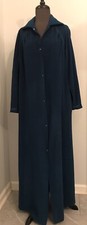 Vanity Fair House Coat Dress Floor Length Robe Snap Closure Pockets Size Medium