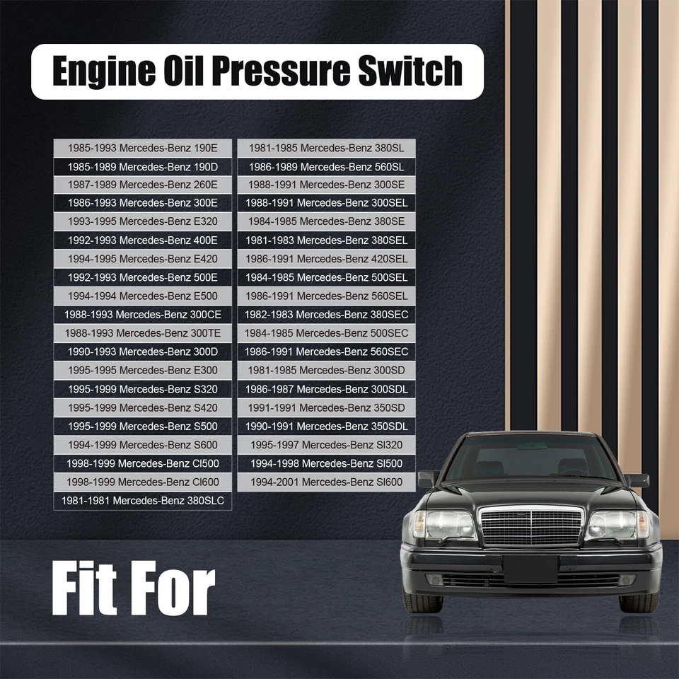 Sensor de presión de aceite apto para Mercedes-Benz 300E 300CE 300TE 300D 300SE 300SD Foto 4 de 4