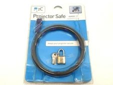 PROJECTOR SECURITY LOCK CABLE STAINLESS STEEL LOCKABLE PACSAFE 2C150 SAFE