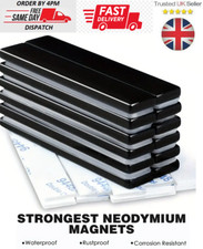 Strong Rare Earth Magnets Bars, Waterproof Neodymium Bar Magnet Black Epoxy