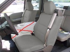 For Ford F-150 Grey Custom Fit 2 Front Seat Covers Pair Built In Seatbelt