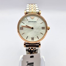 OROLOGIO DA DONNA NUOVO ORIGINALE EMPORIO ARMANI AR1683 ORO ROSA ARGENTO QUADRANTE BIANCO
