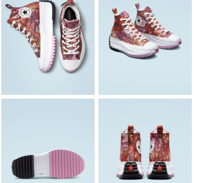 NEW Women's CONVERSE Run Star Hike Tropical Florals Jungle Shoes Boots A00551C