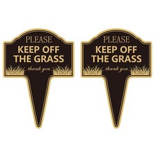 Stay off Grass Signs for Yard Keep off Grass Signs with Stake for Lawn Double...