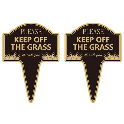 Stay off Grass Signs for Yard Keep off Grass Signs with Stake for Lawn Double...