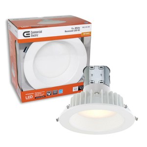 Commercial Electric Easy Up 6 In White Baffle Integrated Led