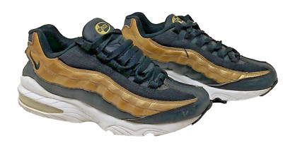 Nike Air Max 95 Size 7Y Black Metallic Gold 905348-032 | eBay