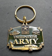 ARMY USA ENAMEL KEY RING KEY CHAIN KEYRING KEYCHAIN 1.75 INCHES