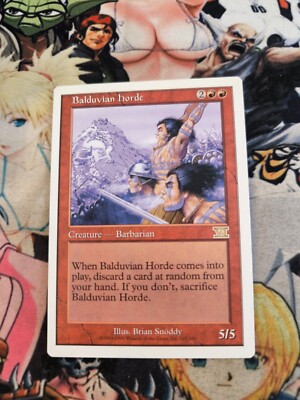 MTG Balduvian Horde     Nm Sixth Edition 1999 Magic Barbarian Deck Card OG