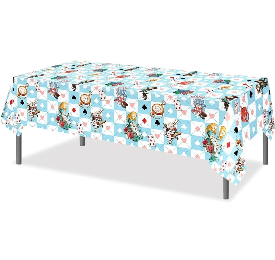 Mantel Alicia en el País de las Maravillas Clásico Cuento de Hadas Fiesta Mantel Decoración Foto 2 de 4