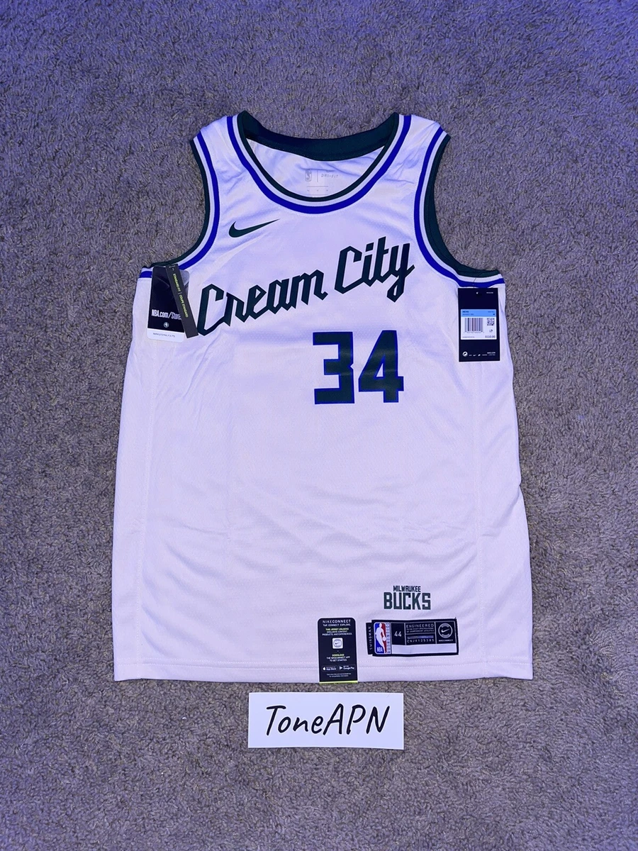 Nike Swingman Giannis Antetokounmpo Cream City Jersey *BRAND NEW* Size  Medium