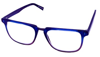 John Varvatos Plastic Rectangle Mens Navy Gradient Reading Glass V373  54mm 2.5X