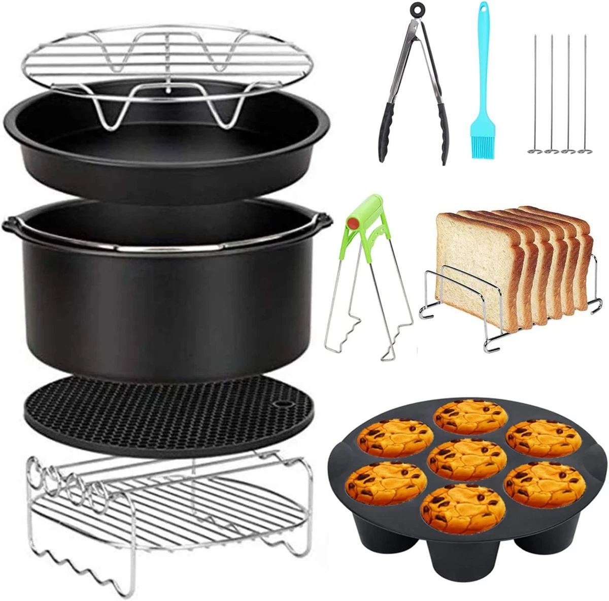 Air Fryer Accessories 10 Set for COSORI Gowise Phillips NINJA Cozyna  Airfryer Mo