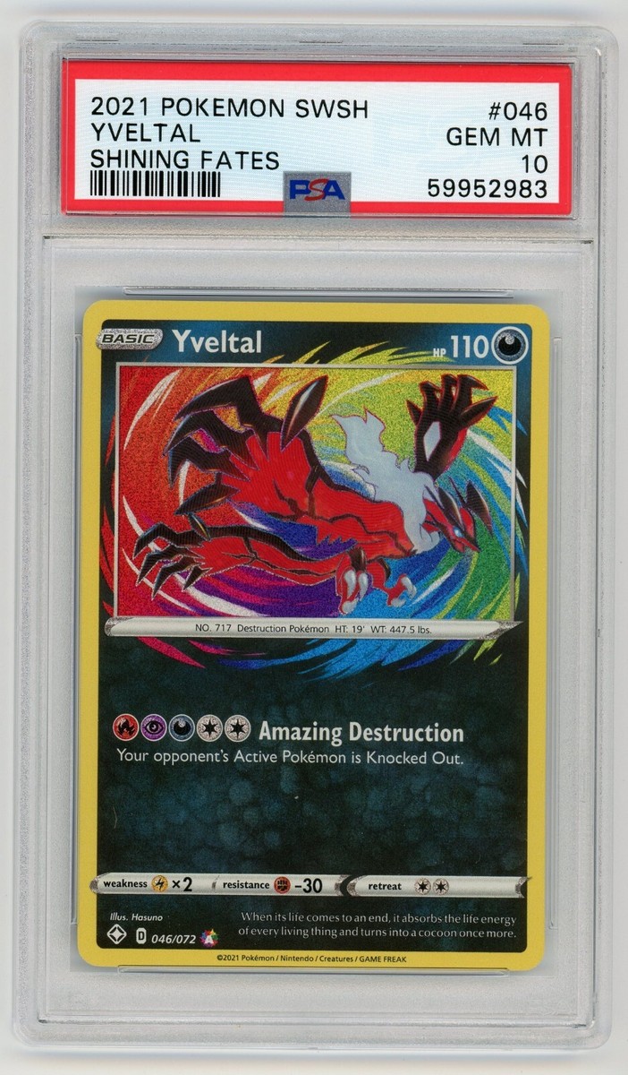 Pokemon Card Yveltal 046/072 Holo Amazing Rare Shining Fates