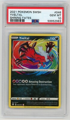 ★PSA10★【イベルタル/U/CP3/初版】YVELTAL 018/032 Pokemon Card Yveltal 046/072 Holo Amazing Rare Shining Fates