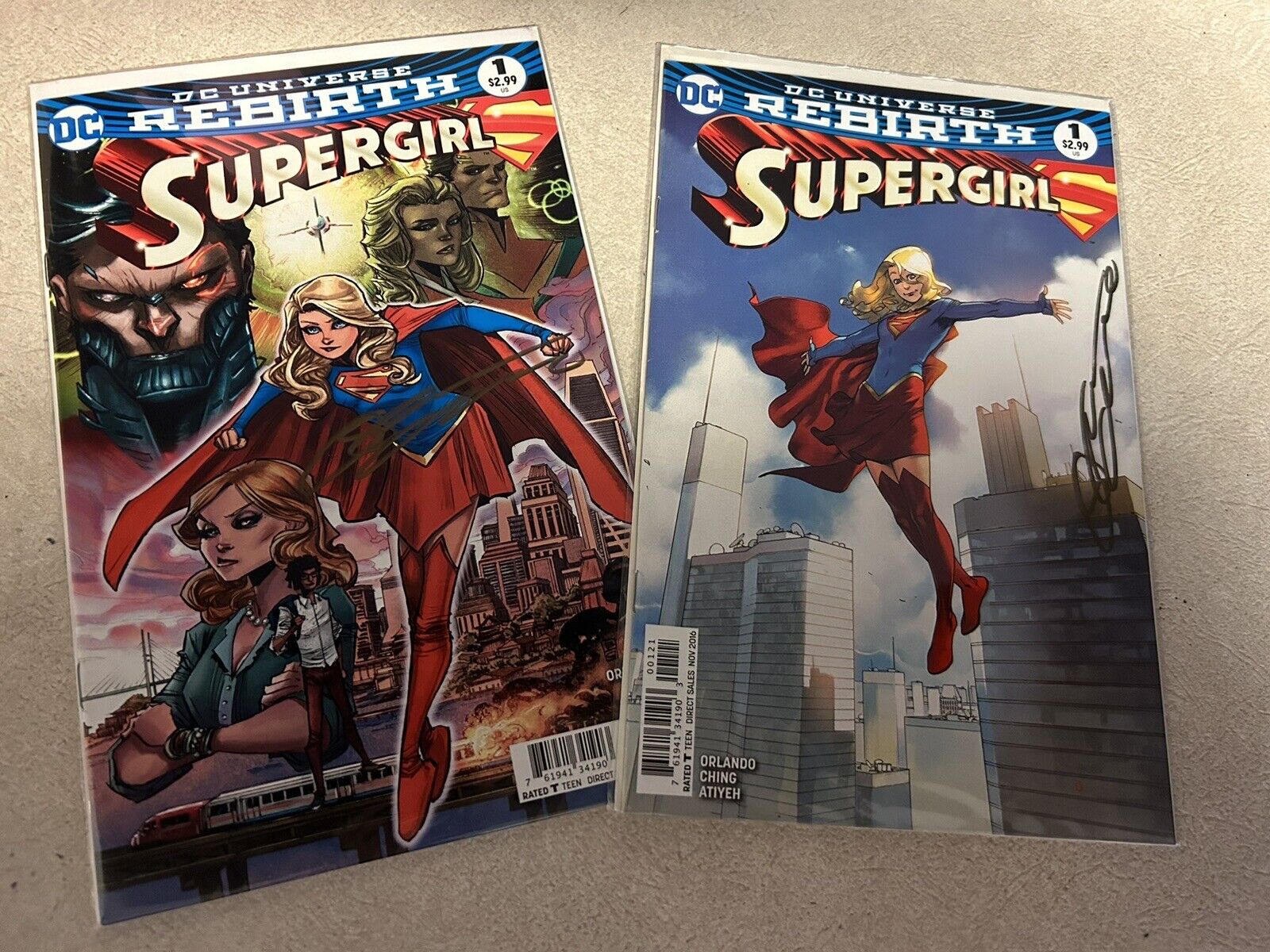 Supergirl #1A And 1B Rebirth Orlando Variant 1st Print DC Comics Signed