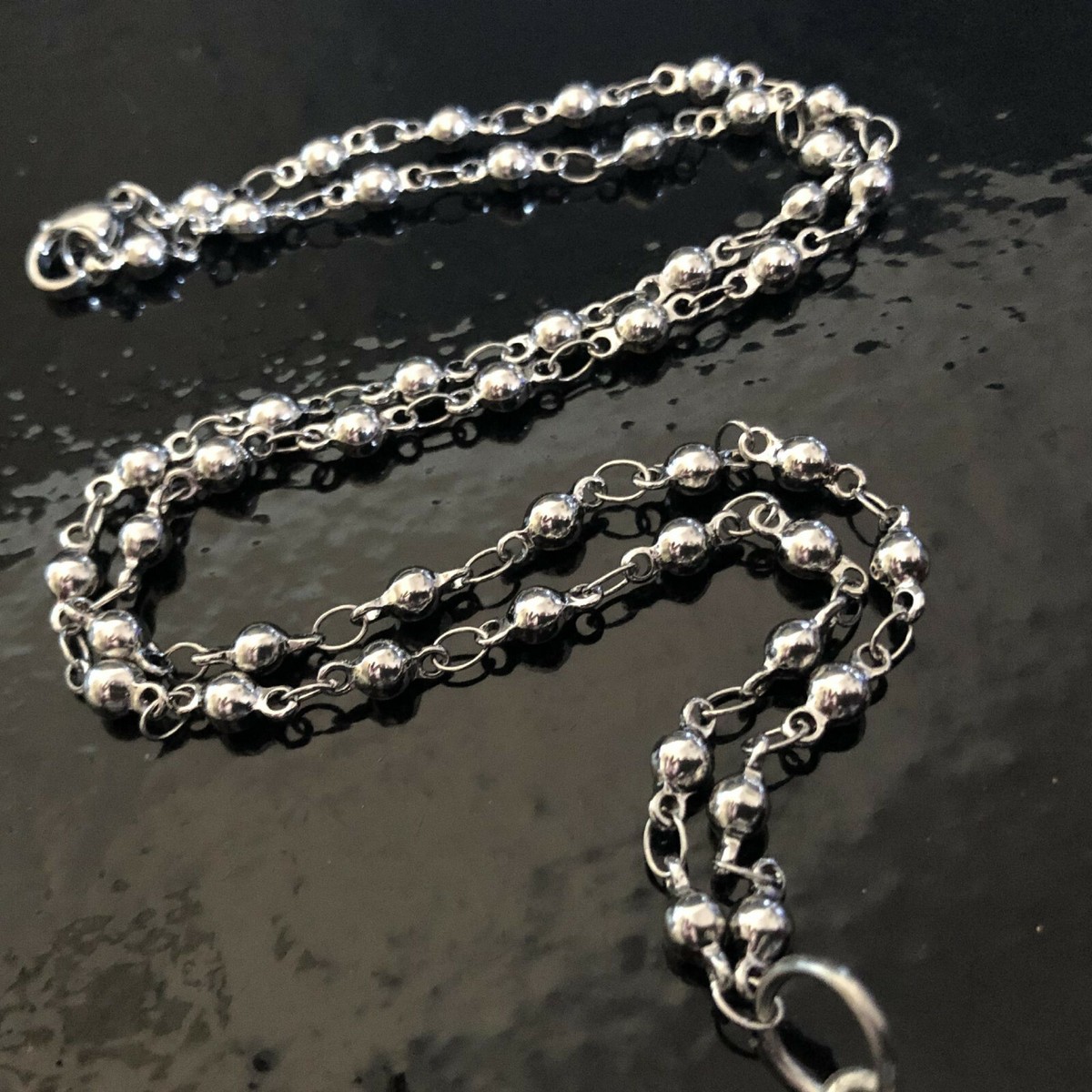 Rosario Rifezza Versace Chain Collana Rosario In Acciaio Inox Argentato Con Croce - 29 5 Perline, 8mm, Regalo Religioso Elegante! Collana Rosario Uomo Rosario Lungo Uomo Rosario Rifezza Versace Chain Collana Rosario In Acciaio Inox Argentato Con Croce - 29 5 Perline, 8mm, Regalo Religioso Elegante! Collana Rosario Uomo Rosario Lungo Uomo