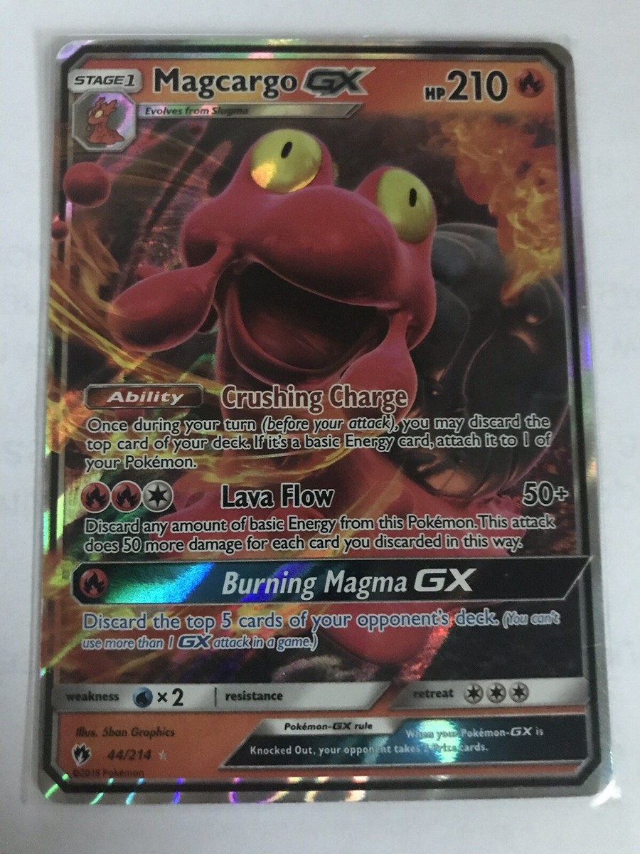 Magcargo GX ULTRA RARE 44/214 Lost Thunder Pokemon card TCG