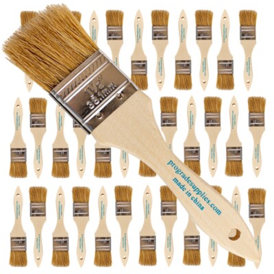 36 Pack - 1.5'' Chip Brushes for Paints, Stains, Varnishes, Glues & Gesso