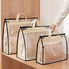 Handbag Protector Dust-Proof Dust Cover Wardrobe Closet Storage Bag W/ Zipper UK